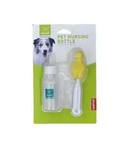 Biberon d'allaitement pour chien avec brosse éponge