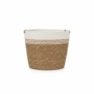 PANIER ROND EN CORDE DE PAILLE41*45 CM