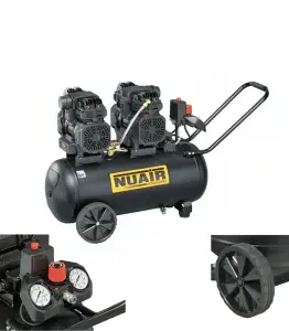 COMPRESSEUR A AIR NUAIR SILENCIEUX SILTEK 50D 50L
