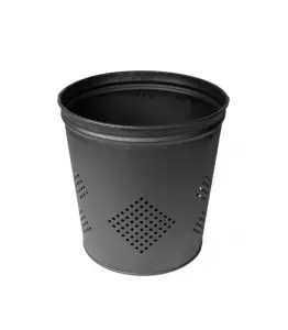 Poubelle De Bureau Peinte-Perforée 26Cm