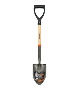 Pelle Ronde En Acier Avec Manche En Bois Forme D