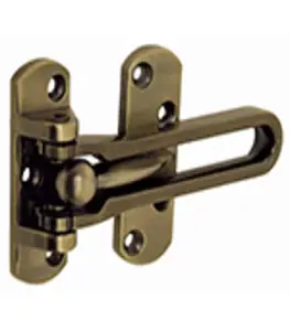 Verrou Entrebâilleur De Porte Avec Boucle Finition Laiton Antique