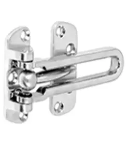 Verrou Entrebâilleur De Porte Avec Boucle, Finition Chrome Mat