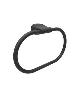 Porte Serviettes Anneau En Acier Inoxydable Noir 18Cm