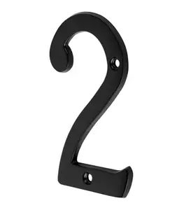 Numéro 2 En Laiton Massif Noir