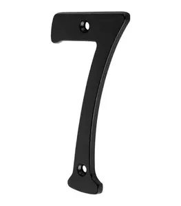 Numéro 7 En Laiton Massif Noir