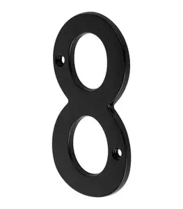 Numéro 8 En Laiton Massif Noir