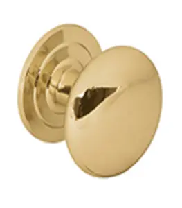 Bouton De Meuble Rond Finition Laiton Brillant