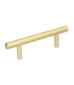 Poignée De Meuble Rond Finition Laiton Brillant Nickel Satiné