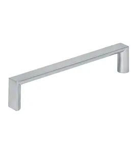 Poignée De Meuble Rectangulaire 128 Mm Finition Nickel Satiné