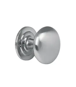 Bouton De Meuble Rond Finition Nickel Satiné