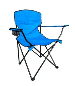 Chaise Camping Pliante Bleu Avec Porte Bouteille