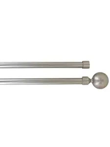Kit extensible 210‑380 cm ø19cm embout double finial paloma argent