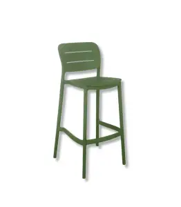 Tabouret De Bar En Polypropylène 48X50X103.6 Cm Vert