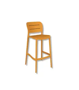 Tabouret De Bar En Polypropylène 48X50X103.6 Cm Moutarde