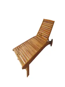 Bain de soleil bois Acacia 198x64x38 cm