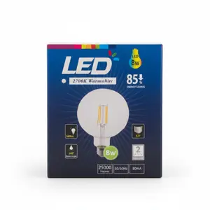 LAMPE FILAMENT GLOBE LED E27 8W 2700K G125 CL SAV