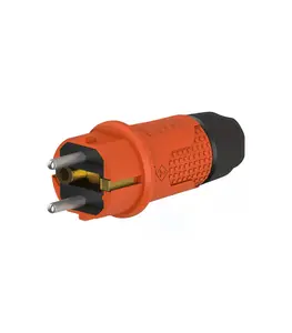 Fiche male orange 2P+t 16A 230V IP54