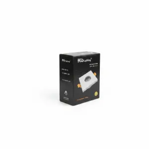 SPOT CARRE GU5,3 908S-W NOIR ETANCHE