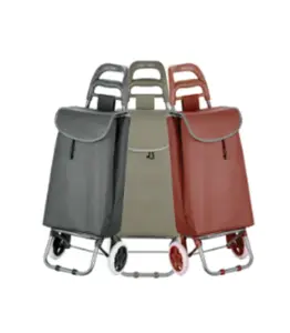 Chariot de course pliable à 2 roulettes En polyester 33 L