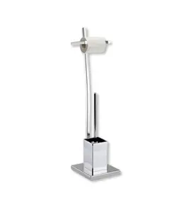 Combiné Brosse Wc Et Papier Chromé Pili