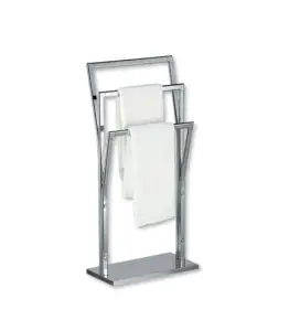 Porte serviettes en acier inoxydable chromé Pili 41 X 18,5 X 87 cm