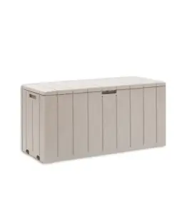 Coffre rangement de jardin résine bravo 270 L Taupe