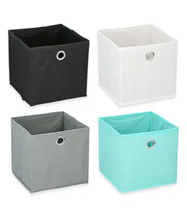Box De Rangement En Tissu 20 X 20 X 20 Cm 4 Assortis