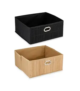 Box De Rangement En Tissu 31 X 31 X 15 Cm 2 Assortis