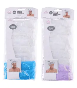 Set De 8 Bonnets De Douche Transparent