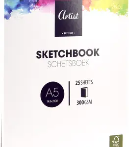 Carnet de croquis format a5 25 feuilles 15x11cm