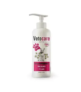 Shampoing poils blanc et clairs pour chiens 200ml