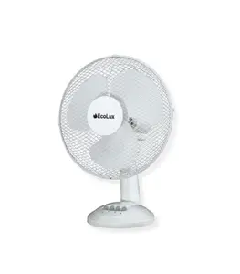 Ventilateur de table Électrique 30Cm 40W 3 Vitesses Blanc