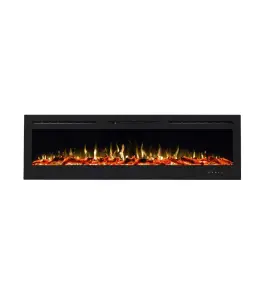 Cheminee electrique encastrable et murale 182,8x14x54,5 cm