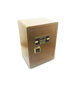 Coffre-fort marron avec combinaison électronique 60x42x34 cm ferri