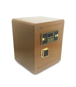 Coffre-fort marron avec combinaison électronique 45*38*33 cm ferri