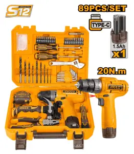 Coffret visseuse 12V avec 89 pièces