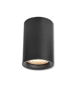Spot plafonnier en aluminium 65x92mm gu10 noir