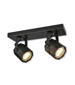Spot plafonnier 250x75x130mmGU10 noir ponce