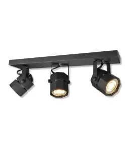 Spot plafonnier 395x75x130mm GU10 noir ponce
