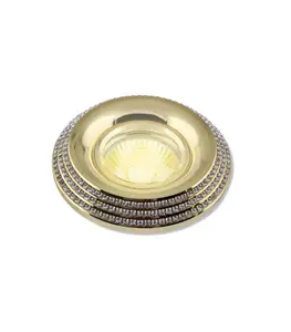 Spot rond en aluminium encastrable 100x35mm gu10 doré