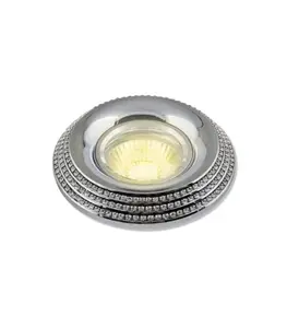 Spot rond en Aluminium encastrable 100x35mm GU10 chrome