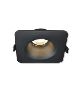 Spot carré en Aluminium encastrable 100x100x46mm GU10 noir