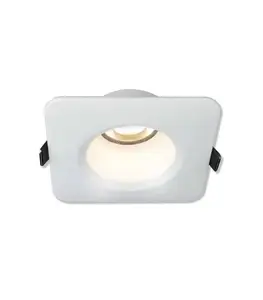 Spot carré en Aluminium encastrable 100x100x46mm GU10 blanc