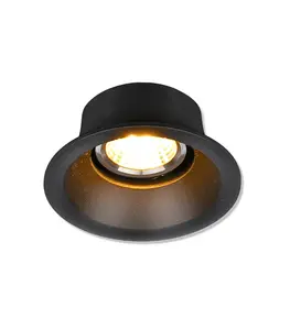 Spot rond en Aluminium encastrable 89x40mm GU10 noir