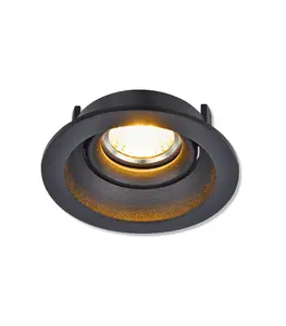 Spot rond en Aluminium encastrable 94x39mm GU10 noir