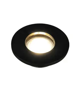 Spot rond en Aluminium encastrable 84x28mm GU10 noir IP44
