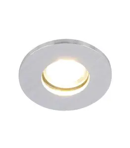 Spot Rond En Aluminium Encastrable 84X28Mm Gu10 Dépoli Ip44