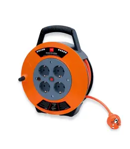 Enrouleur de cable 4 prises 15m ip20