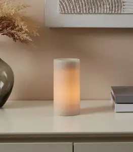 Bougie led beige 7,5×15 cm